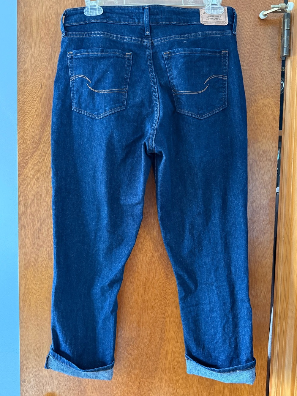 Signature by Levi Strauss Dark Blue Boyfriend Capris